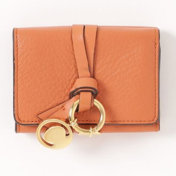 Sold! Chloe Alphabet Trifold Wallet Leather Mini Soft Ebony - Picture 15 of 16